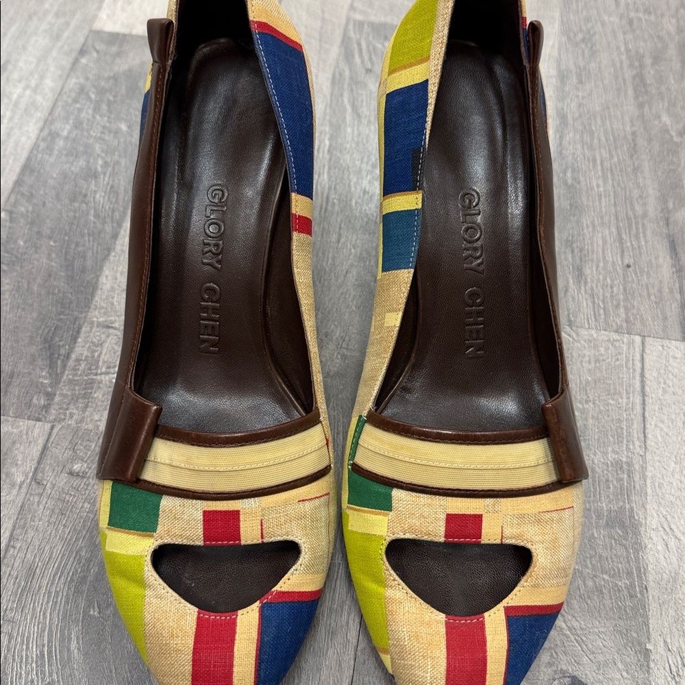 Multicolor Patchwork Heels - image 2